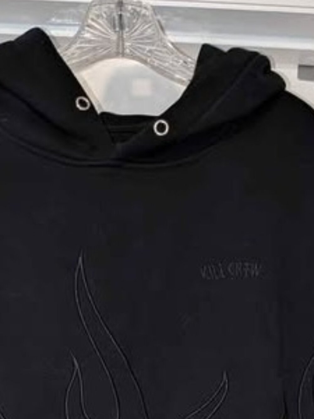 Kill Crew oversized Premium Heater hoodie black flames 2XL men's